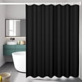 thumbnail image 1 of Usbinx Life Solid Color EVA Shower Curtain Waterproof Mildew Resistant Bath Liner 180x180cm with Hooks, 1 of 6