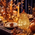 thumbnail image 1 of Usbinx Life Sparkling Night Glass Pumpkin LED Lantern Timer Decorative Fall Light 16.5 x 14 cm Battery Operated, 1 of 3
