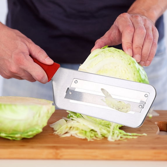 Usbinx Life Stainless Steel Double Blade Cabbage Slicer Multi Purpose Vegetable Shredder Two Pack High Efficiency Salad and Slaw Cutter