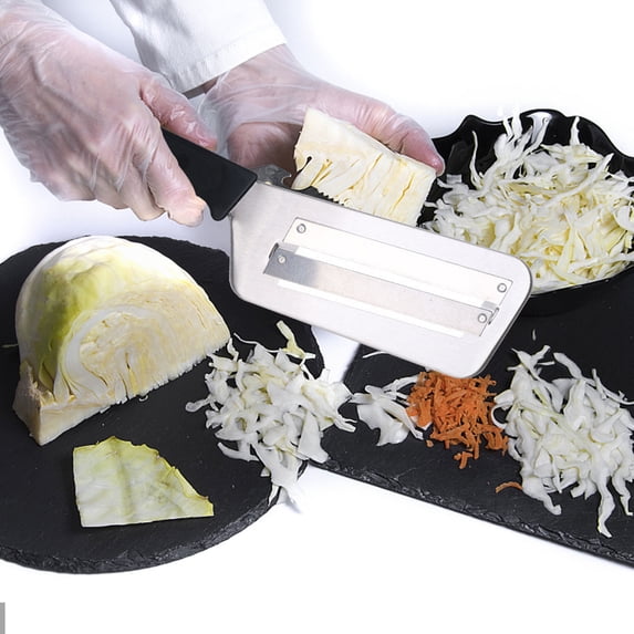 Usbinx Life Stainless Steel Double Blade Cabbage Slicer Multi Purpose Vegetable Shredder Two Pack High Efficiency Salad and Slaw Cutter