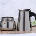 thumbnail image 1 of Usbinx Life Stainless Steel Stovetop Moka Espresso Maker Percolator 2/4/6/9 Cup Durable Coffee Pot, 1 of 6