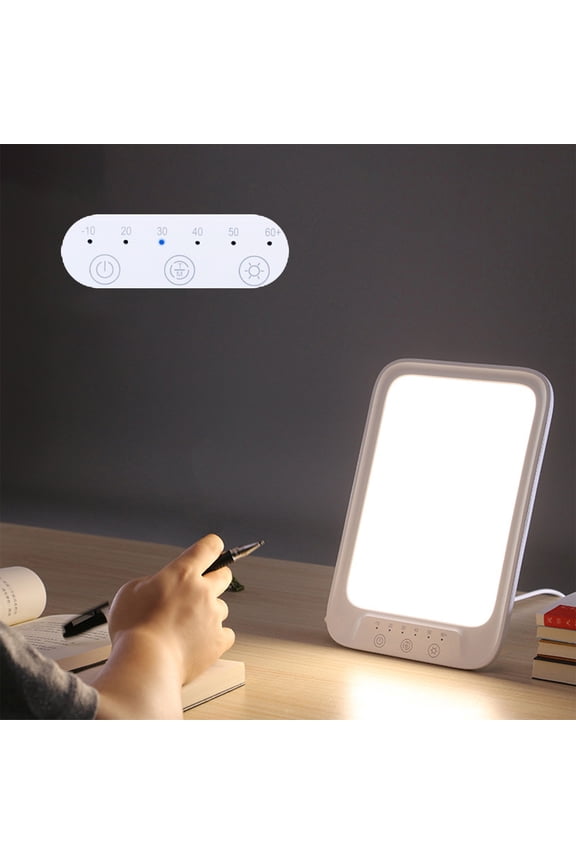 Sunlight Therapy LED Mood Lamp 8W Touch Control Brightness Timing 30006500K Portable Phototherapy Light Panel USB Powered 23.5x16.2cm