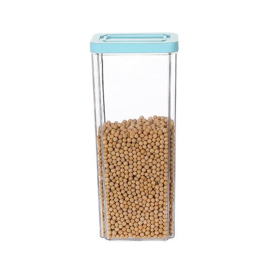 Usbinx Life Tall Airtight Food Storage Canister Clear Plastic Pantry Jar with Sealing Lid Stackable for Flour Sugar Cereal Multi Use