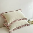 thumbnail image 1 of Usbinx Life Thickened Milk Flannel Pillowcase Fall Winter Ruffle Edge Warm Soft Elastic Washable 48x74cm for Bed Sofa Home Decor, 1 of 6