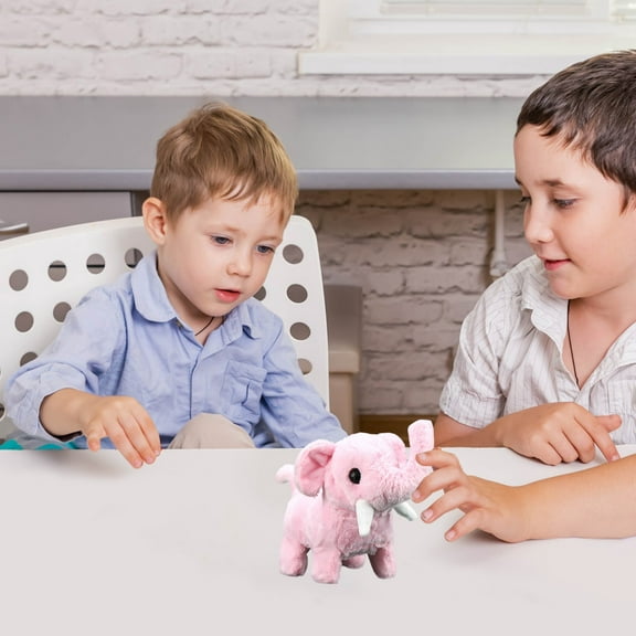 Usbinx Life Toy Gift, Battery Operated Walking Plush Animal Toy for Realistic Motion and Sound Soft Interactive Companion Ages 1-3 Portable Size 7.29*6.11*3.15in