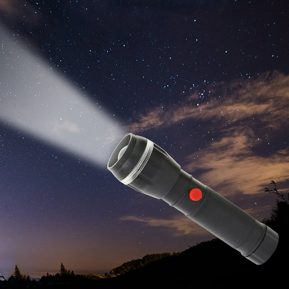 Usbinx Life Waterproof LED Flashlight Portable Handheld Dive Light for Camping Hiking Fishing Non Slip Grip Uses 3 AAA Batteries Not Included Compact 12.3 x 3.3 cm 1 Piece