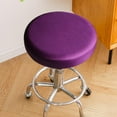 thumbnail image 1 of Usbinx Life Waterproof Leather Round Bar Stool Cover Elastic Durable Seat Protector for Kitchen, Dining, or Office Black Beige Brown Purple Gray 13.78in, 1 of 6