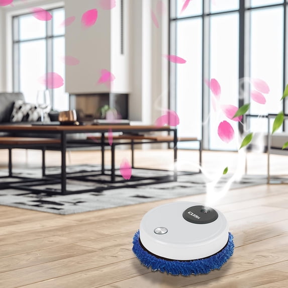 Usbinx Life Wet and Dry Imitation Hand Wiping Robot Intelligent Mopping Robot Household Automatic Floor Cleaner Quiet High-Efficiency Rotary 2400mAh Battery for Home
