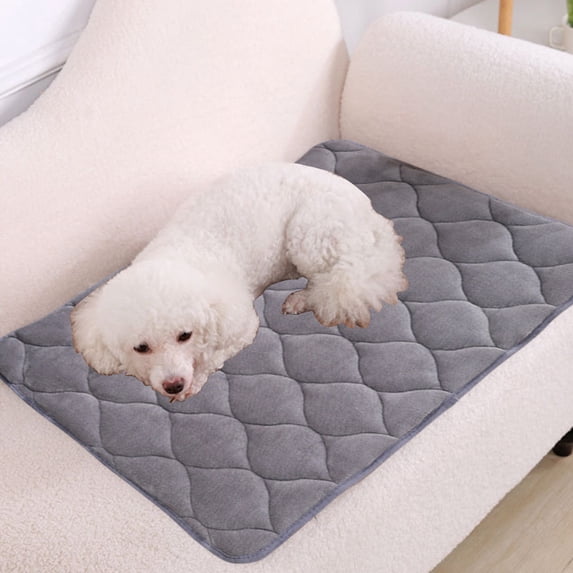 Usbinx Life Winter Pet Mat for Cats and Dogs Warm Washable Non-Slip Scratch Resistant Kennel Bed 19.7x15.75in Gray Coffee Orange Blue