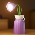 thumbnail image 1 of Usbinx Life Wireless Flower Desk Lamp with Vase Flexible Gooseneck USB Rechargeable LED 3-Color Dimmable Table Light, 1 of 7
