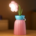 thumbnail image 1 of Usbinx Life Wireless Flower Desk Lamp with Vase Flexible Gooseneck USB Rechargeable LED 3-Color Dimmable Table Light, 1 of 7