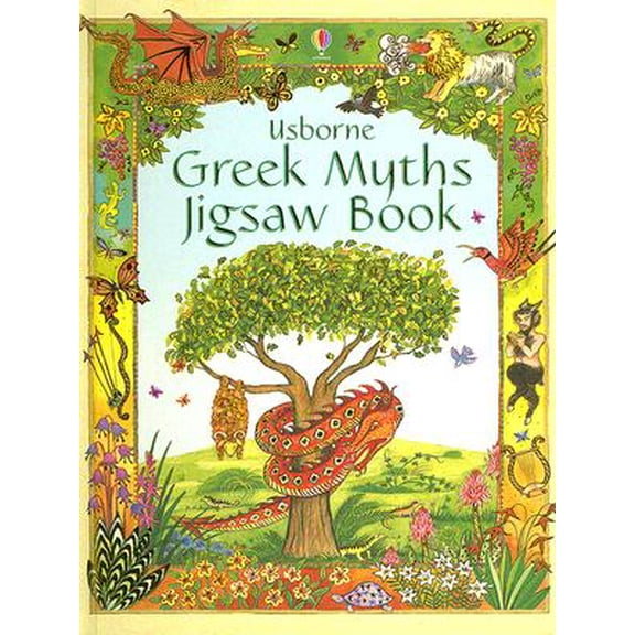 Pre-Owned Usborne Greek Myths Jigsaw Book by Heather Amery Board Book Non Fiction 14 pages English