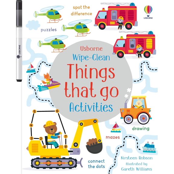 Usborne Wipe-Clean Activity Book: THINGS THAT GO