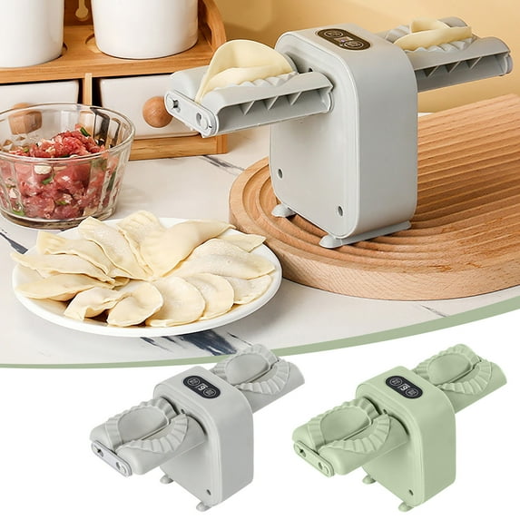 Uscallm 2Pcs Automatic Dumpling Maker Machine, Fully Automatic Dumpling Maker Machine, Double Head Kitchen Appliance For Fast Homemade Dumplings, Effortless Dumpling Press For Beginners