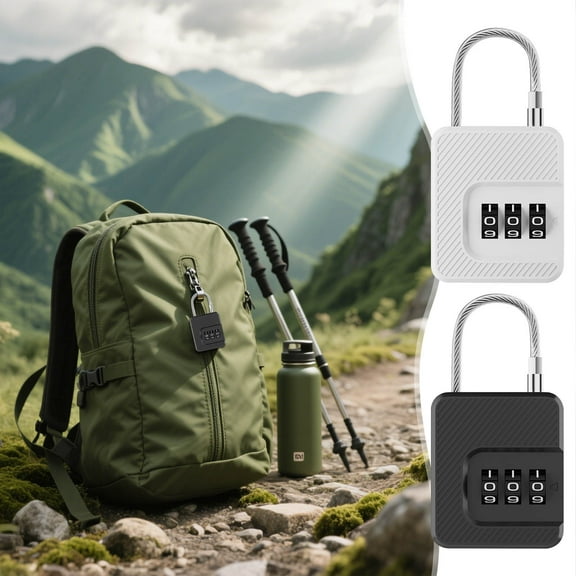 Uscallm 2Pcs Mini Password Padlock For Luggage Backpack Gym Locker Travel Dorm Security Padlock Portable Combination Lock For Suitcase Laptop Bag Study Locker