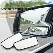 Uscallm 360 Degree Blind Spot Mirror HD Glass Rotatable Wide-Angle Rearview Mirror Adjustable Frameless for Car Truck Van SUV Side View Safety Enhancement