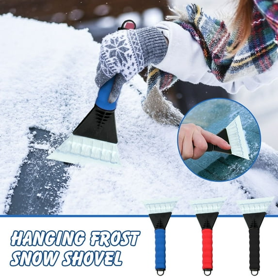 Uscallm 3Pcs Car Snow Removal Shovel, Heavy Duty Car Snow Shovel, All Weather Vehicle Ice Scraper Tool, Quick Clear Windshield Snow Removal, Essential Winter Emergency Kit For Drivers