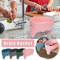 thumbnail image 1 of Uscallm 3Pcs Stainless Steel Sink Strainer Filter, Elephant Design Sink Strainer Basket, Space Saving Fruit Vegetable Washing Rack, Viral Kitchen Organizer, Multifunctional Leftover Food Drainer, 1 of 9