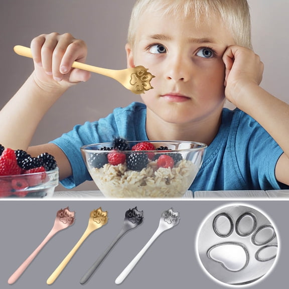 Uscallm 4Pcs Cute Dog Claw Coffee Spoon, Cute Dog Paw Coffee Spoon, Stirring Tea Spoon For Coffee Bar, Creative Kitchen Gadgets For Coffee Lovers, Unique Mug Spoon For Home Cafe