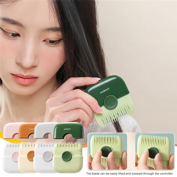 Uscallm 4Pcs Multifunctional Hair Clipper Comb, Multifunctional 2-in-1 Hair Clipper Comb, Professional Split End Trimmer ForGirls, Viral Home Haircut Kit, Precision Thin Hair Trimming Tool