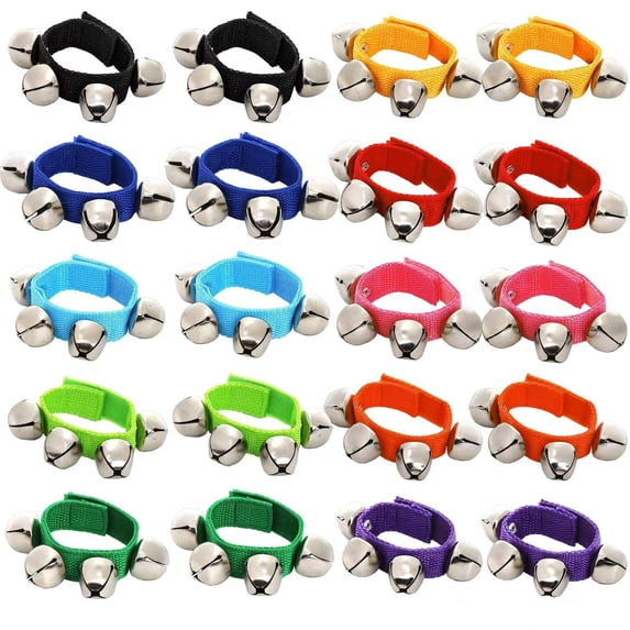 Uscallm under $5 10Pcs Wrist Jingle Bells, Jingle Bell Wrist Ankle Bracelet, Percussion Musical Instrument Bells, Party Christmas Celebration Bells, Dance Performance Rhythm Bells