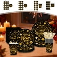 thumbnail image 1 of Uscallm under $5 4Pcs New Year Party Tableware Set, Black Gold New Year Party Plates, Disposable Paper Plates and Cups Set, Festive Holiday Dinner Party Supplies, 16 Piece Party Tableware Set, 1 of 9