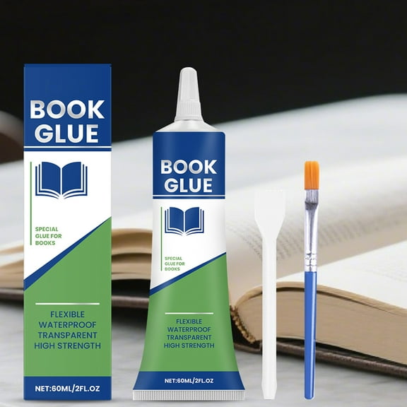 Uscallm under $5 Book Binding Glue, 60ml Clear Book Binding Glue, Flexible Paper Repair Adhesive, Invisible Spine Binding Solution, Scrapbook Envelope Craft Supply, Acid Free Archival Quality
