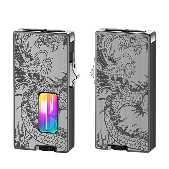 Uscallm under $5 Butane Lighter Windproof, Windproof Butane Lighter, Adjustable Flame Torch Lighter, Refillable Metal Lighter with Fuel Window, Outdoor Camping Lighter, Cigar Cigarette Lighter