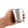 thumbnail image 1 of Uscallm under $5 Collapsible Travel Cup, Stainless Steel Telescopic Travel Cup,Collapsible Folding Portable Shot Glass,Emergency Pocket Camping Drinking Cup,Leak Proof Compact Metal Cup, 1 of 7
