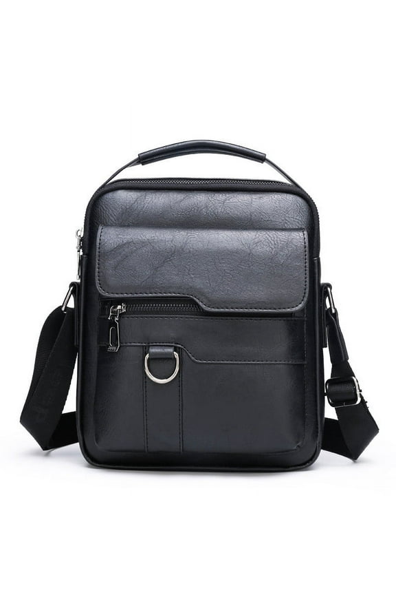 under $5 Messenger Bag, Men's Portable Messenger Bag, Crossbody Shoulder Storage Bag, Leather Style Multipurpose Bag, Daily Work Travel Bag, Casual Outdoor Hiking Sling Bag