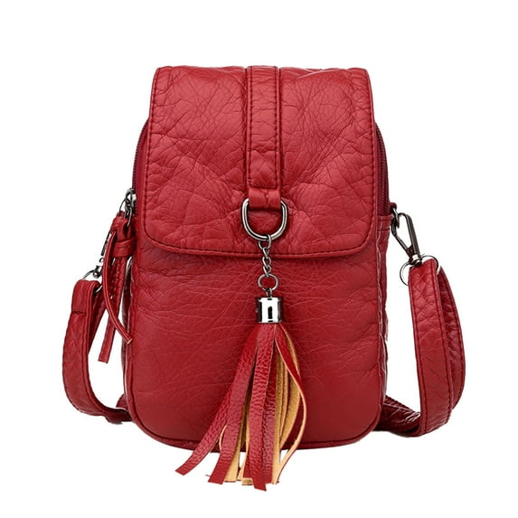 Uscallm under $5 Mini Satchel Wallet, Mini Satchel Phone Wallet Crossbody Bag, Clear Touchscreen Shoulder Purse, Credit Card Slot RFID Protection, Small Anti-Theft Bag