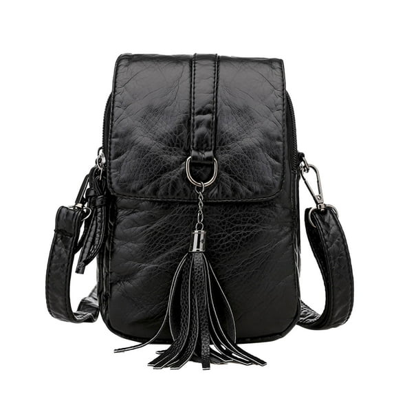 Uscallm under $5 Mini Satchel Wallet, Mini Satchel Phone Wallet Crossbody Bag, Clear Touchscreen Shoulder Purse, Credit Card Slot RFID Protection, Small Anti-Theft Bag