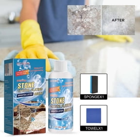 Uscallm under $5 Stone Cleaner, Stone Countertop Polish Sealer, Quartz Granite Marble Protector, Stain Repellent Crystal Coating, Kitchen Bathroom Stone Cleaner, Long Lasting Stone Brightener