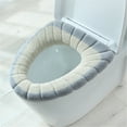 thumbnail image 1 of Uscallm under $5 Toilet Seat Cover, Winter Flannel Toilet Seat Cover Warm Plush Bathroom Mat, Soft Thickened Cushioned Commode Pad for Cold Weather, Machine Washable Toilet Lid Cover for Home Family, 1 of 2