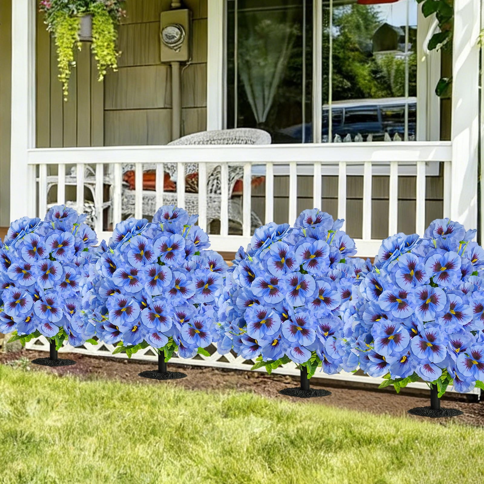 Uscallm Artificial Butterfly Orchid Simulation Flowers Ground Stakes ...