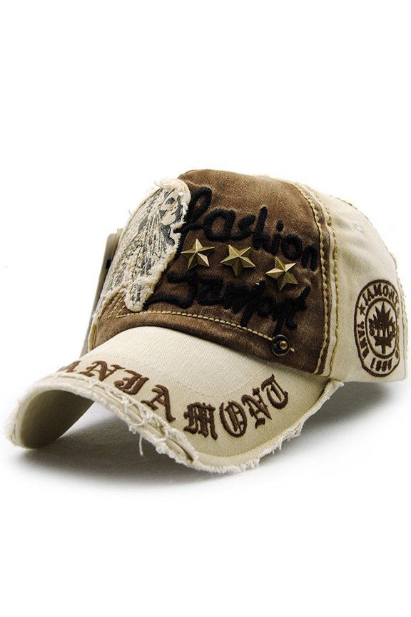 Baseball Cap For Men And Women, Distressed Flannel Letter Patchwork Bucket Hat, Casual Outdoor Vintage Style Unisex Adjustable Snapback