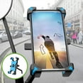 thumbnail image 1 of Uscallm Bike Phone Mount Shock Absorbing Motorcycle Handlebar Phone Holder Outdoor Cycling Navigation GPS Mount Rear View Mirror Model for Smartphone 3.5 to 6.8 Inches, 1 of 6