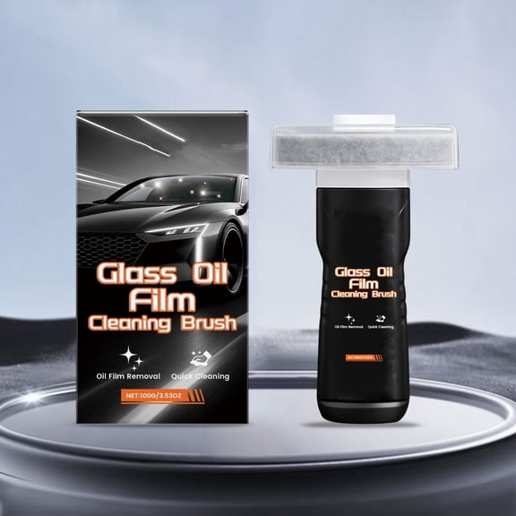 Uscallm Car Glass Oil Film Brush, Car Glass Oil Film Cleaning Brush, Powerful Windshield Water Spot Remover, Ultimate Car Detailing Kit Essential, Professional Auto Glass Cleaner Tool