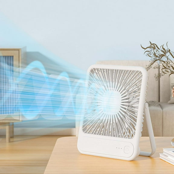 Uscallm Compact Quiet Tabletop Circulator Fan, Ultra Quiet Portable Desk Fan, Compact Personal Air Circulator For Home Office, Energy Efficient Cooling Fan 3 Speeds, Sleek Modern White Mini Fan