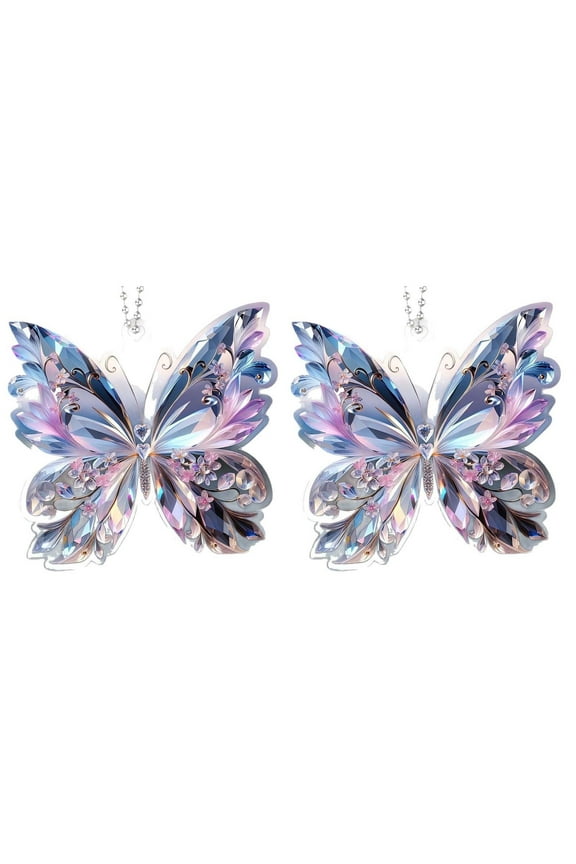 Crystal Star Pendant Set, Crystal Butterfly Pendant, Sparkling Acrylic Necklace For Women, Dazzling Butterfly Jewelry Gift, Elegant Party Wear Accessory