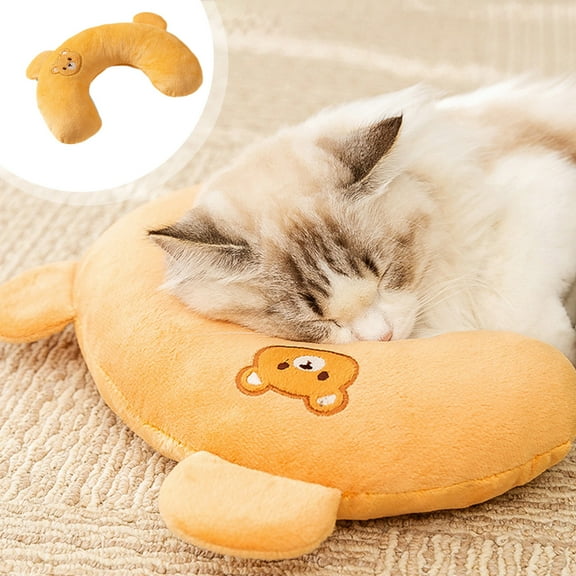 Uscallm Cute Embroidered Pet Pillow, Cute Embroidered Pet Pillow For Cats, Breathable Dog Sleeping Companion For Comfortable Sleep, Trendy Pet Shaped Bed For Calming Anxiety