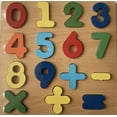 thumbnail image 1 of Uscallm Educational Wooden Alphabet Number Blocks, Montessori Alphabet Number Shape Puzzle,ToddlerEarly Learning EducationalToys, Preschool Kindergarten Matching Board Game, 1 of 1