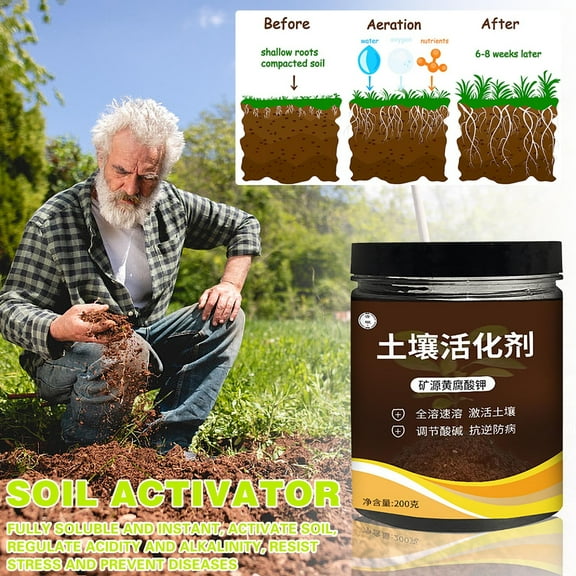 Uscallm Ground Activated Soil Conditioner, Groundactivated Treasure Soil Conditioner, Organic Garden Soil Loosener Enhancer, Growth Booster Water Retention Aid, Eco Friendly Lawn Care Solution