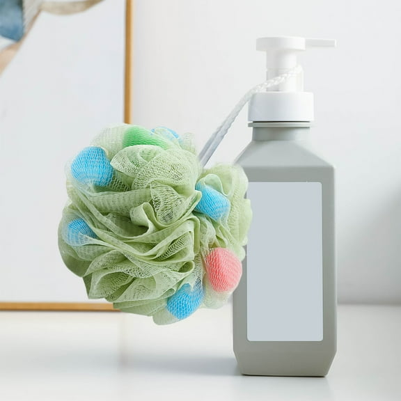 Uscallm Korean Exfoliating Bath Towel Scrubber For Shower Body Cleansing Exfoliation, PE Material Bath Flower Sponge, Bathroom Shower Accessory