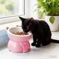 thumbnail image 1 of Uscallm Large Sealed Food Storage Container, Elevated Cat Food Bowl Large Capacity, Slow Feeder Pet Bowl For Cats, Cute Cat Bowls For Food And Water, Ergonomic Cat Dishes For Healthy Eating, 1 of 6