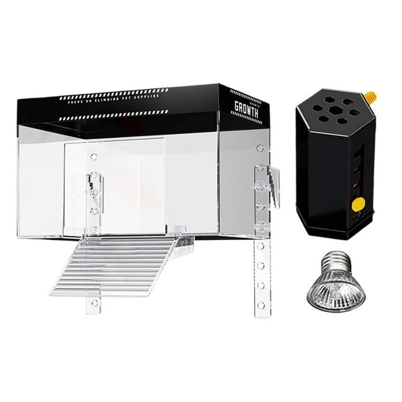 Uscallm Large Turtle Acrylic Terrarium Basking Dock Aquarium Sunbathing For Reptiles Amphibians Tanks Habitat Accessories