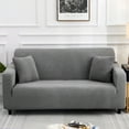 thumbnail image 1 of Uscallm Luxurious Solid Color Duvet Cover, Stretch Knit Elastic Sofa Cover, All Season Living Room Furniture Protector, Velvet Soft Couch Slipcover, Universal Fit Recliner Sectional Sofa Cover, 1 of 6