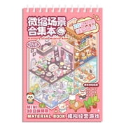 Uscallm Miniature Scene Sticker Book, Miniature Scene Collection Book, 3d House Stickers For Scrapbooking, Creative Crafting Supplies For Journaling, Diy Sticker Kit For Journal