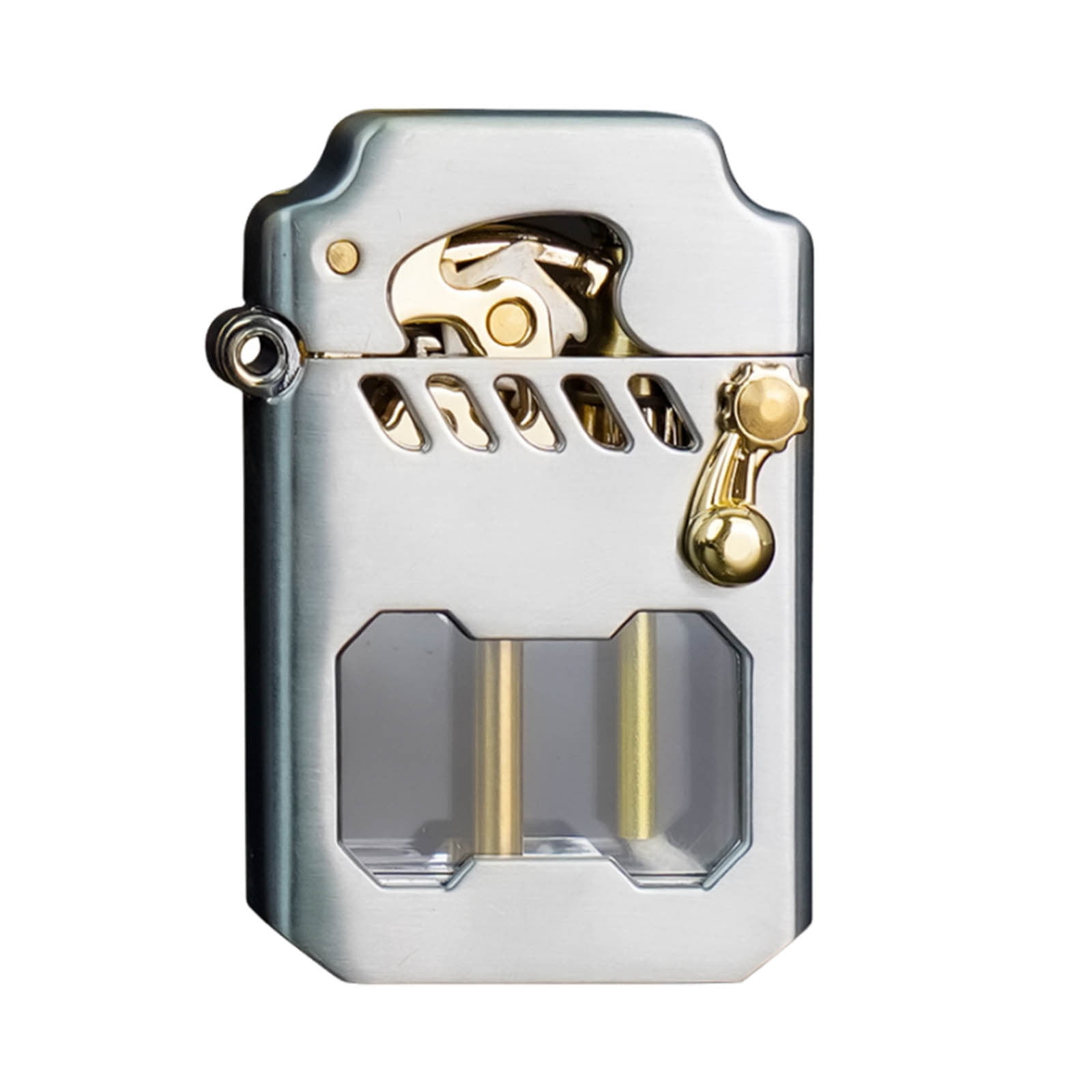 Uscallm One Button Ejection Transparent Lighter, One-button Ejection Cyberpunk Lighter, Transparent Chamber Rocker Mechanism, Futuristic Gadget For Smoking Accessories
