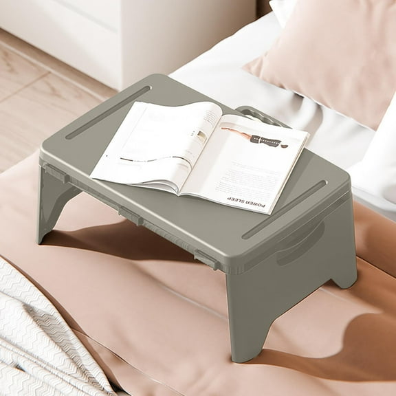 Uscallm Portable Folding Desk for Laptop, Adjustable Bed Tray Table, Lightweight Study Desk for Dorm Room Apartment Office, Multifunctional Foldable Computer Table